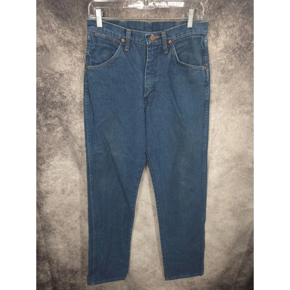 Wrangler Jeans Mens 28 X 33 Blue Cowboy Cut Rodeo Western Rancher Vtg USA